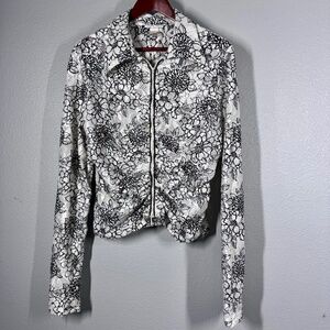 VTG Alberto Makali Cropped Full Zip Lacy Jacket |‎ Rucked Front & Sleeves